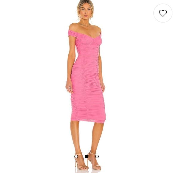 Majorelle Revolve Tabitha Midi Dress in Bubblegum Pink NWOT XL - Picture 1 of 10